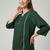 Green color delta silk fabric ethnic office wear short kurti
