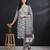 Grey color cotton fabric stylish ceremonial wear kurta set