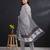Grey color cotton fabric stylish ceremonial wear kurta set