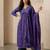 Blue color delta silk fabric stylish ceremonial wear kurta set