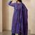 Blue color delta silk fabric stylish ceremonial wear kurta set