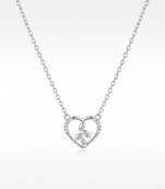 925 Sterling Silver Heart & Leaf Pendant Necklace Set  for Women,Nature Inspired Gift for Her