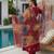 Maroon color roman silk fabric stylish ceremonial wear kurta set