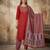 Maroon color cotton fabric stylish ceremonial wear kurta set