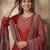 Maroon color cotton fabric stylish ceremonial wear kurta set