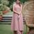 Maroon color cotton fabric stylish ceremonial wear kurta set