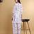 White color smart maharaja linen fabric designer printed smart girlie co-ord set