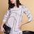 White color smart maharaja linen fabric designer printed smart girlie co-ord set