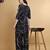 Black color smart maharaja linen fabric designer printed smart girlie co-ord set
