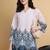 Off white color smart maharaja linen fabric designer printed smart girlie co-ord set