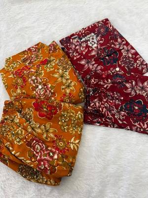 Maroon color smart rayon cotton fabric designer printed smart girlie co-ord set 2