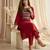 Maroon color smart rayon cotton fabric designer printed smart girlie co-ord set