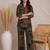 Black color smart rayon cotton fabric designer printed smart girlie co-ord set