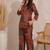 Maroon color smart rayon cotton fabric designer printed smart girlie co-ord set