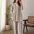 Off white color smart rayon cotton fabric designer printed smart girlie co-ord set