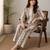 Off white color smart rayon cotton fabric designer printed smart girlie co-ord set