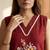 Maroon color soft cotton fabric embroidery work graceful girlie casual kurta set