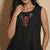 Black color soft cotton fabric embroidery work graceful girlie casual kurta set