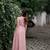 Peach color soft cotton fabric hand work graceful girlie casual kurta set