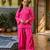 Pink color stylish cotton fabric readymade top bottom coord set dress