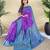 Purple pure zari weaving banarasi silk saree with imaginative blouse piece