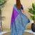 Purple pure zari weaving banarasi silk saree with imaginative blouse piece