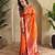 Orange color silk blend saree