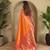 Orange color silk blend saree