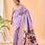 Lavender bandhani weaving saree with heavy pallu