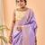 Lavender bandhani weaving saree with heavy pallu