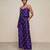 Royal purple embroidered dupion silk co ord set