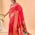 Red bandhani weaving saree with paithani pallu