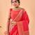 Red bandhani weaving saree with paithani pallu
