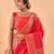 Red bandhani weaving saree with paithani pallu
