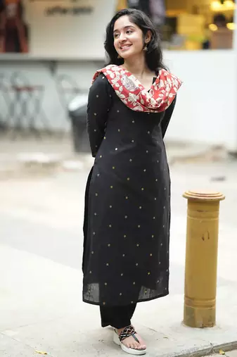 women's art silk woven butta motiff kurta pant with dupatta set