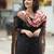 women's art silk woven butta motiff kurta pant with dupatta set