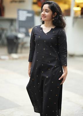 women's art silk woven butta motiff kurta pant with dupatta set 4