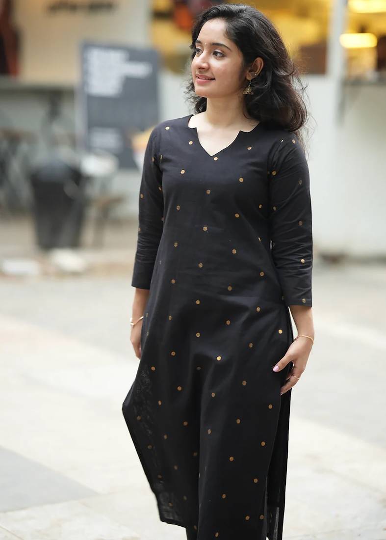 women's art silk woven butta motiff kurta pant with dupatta set