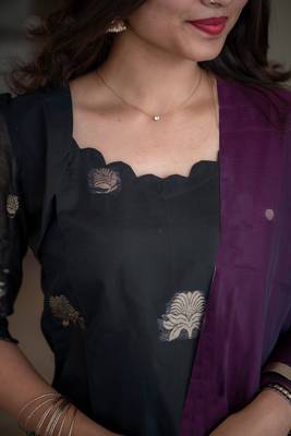 women's art silk woven butta motiff kurta pant with dupatta set 4