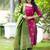 women's art silk woven butta motiff kurta pant with dupatta set