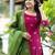 women's art silk woven butta motiff kurta pant with dupatta set