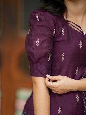 women's art silk woven butta motiff kurta pant with dupatta set 3