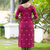 women's art silk woven butta motiff kurta pant with dupatta set