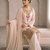 Designer baby pink  festive palazzo suit set with heavy embroidery