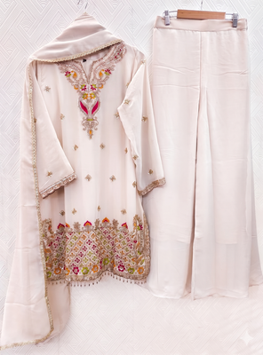  baby pink festive palazzo suit set with heavy embroidery 4