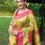 Traditional pista green paithani saree with vibrant floral motifs