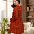 Red color delta silk fabric ethnic office wear short kurti