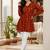Red color delta silk fabric ethnic office wear short kurti