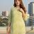 Green color cotton blend fabric ethnic office wear short kurti