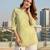 Green color cotton blend fabric ethnic office wear short kurti